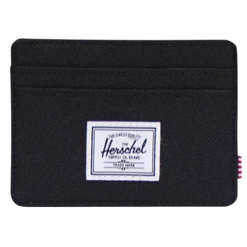 Herschel Charlie держатель для карт с RFID-защитой из переработанного материала - сплошной черный
