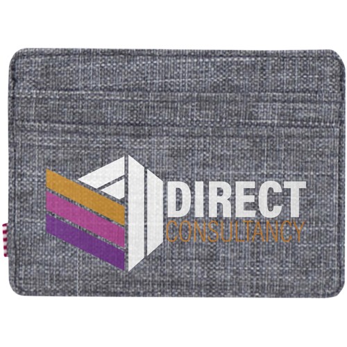 Herschel Charlie держатель для карт с RFID-защитой из переработанного материала - Серый яркий