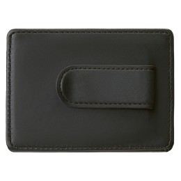 Картхолдер для двух карт и наличных денег с зажимом "Crave", черный