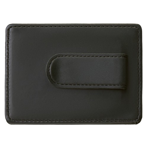 Картхолдер для двух карт и наличных денег с зажимом "Crave", черный