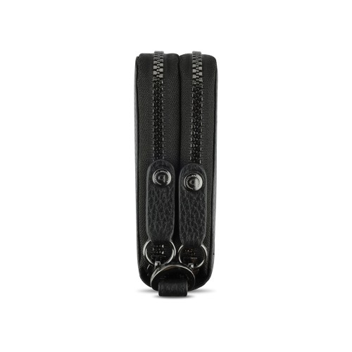 Кошелёк женский BUGATTI ЭЛЬЗА | ELSA, с защитой данных RFID, чёрный, воловья кожа/полиэстер, 19х3х10,5 см