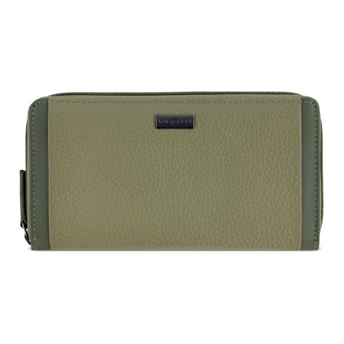 Кошелёк женский BUGATTI СИНА | SINA, зеленый, воловья кожа/полиэстер, 19х3х11 см
