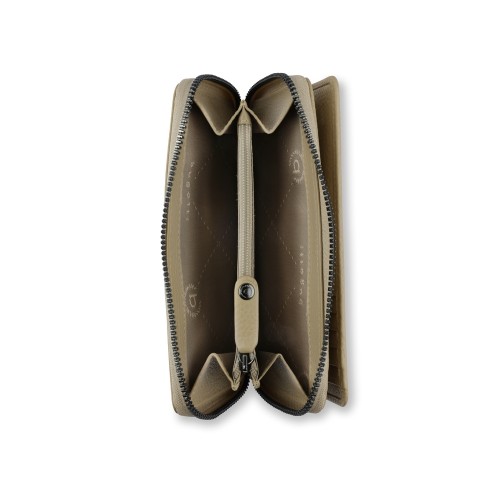 Кошелёк женский BUGATTI ЭЛЬЗА | ELSA, с защитой данных RFID, песочного цвета, воловья кожа/полиэстер, 15,5х3х9,5 см