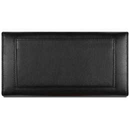 Кошелёк женский BUGATTI СУПЕР ЛЕДИ | LADY TOP, чёрный, натуральная воловья кожа, 20х2,5х10,5 см