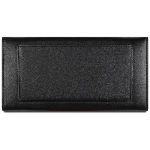 Кошелёк женский BUGATTI СУПЕР ЛЕДИ | LADY TOP, чёрный, натуральная воловья кожа, 20х2,5х10,5 см