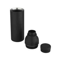 Illuminate бутылка-термос для воды с двойными стенками объемом 650 мл из переработанной нержавеющей стали, сертифицированной по стандарту RCS - сплошной черный