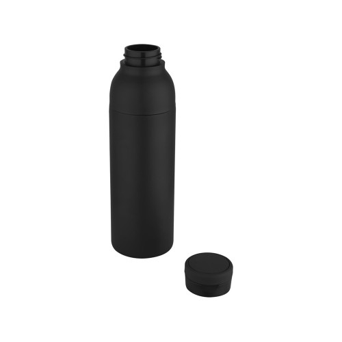 Illuminate бутылка-термос для воды с двойными стенками объемом 650 мл из переработанной нержавеющей стали, сертифицированной по стандарту RCS - сплошной черный