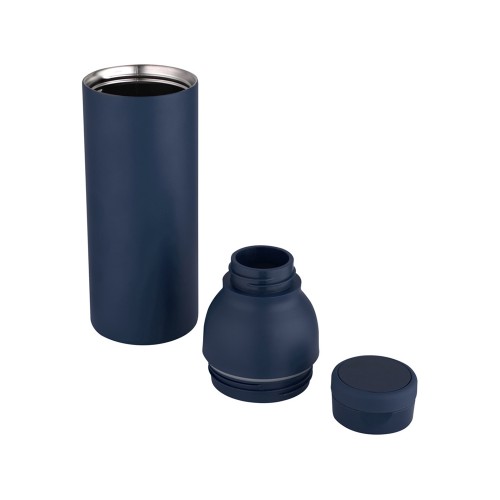 Illuminate бутылка-термос для воды с двойными стенками объемом 650 мл из переработанной нержавеющей стали, сертифицированной по стандарту RCS - Синий Navy