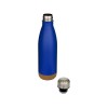 Бутылка для воды Cove из нержавеющей стали с двойными стенками и вакуумной изоляцией, объемом 500 мл, с пробковыми деталями - Ярко-синий