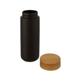 Lumi керамическая кружка объемом 300 мл с бамбуковой крышкой, черный