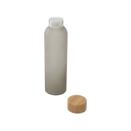 Lume бутылка из матового содово-известкового стекла объемом 500 мл с бамбуковой крышкой - Серый