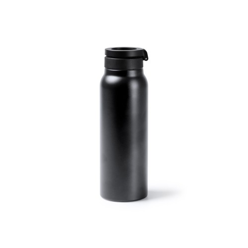 Термобутылка «Хэйду» с двойными стенками и корпусом из переработанной нержавеющей стали, черный