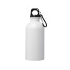 Одностенная бутылка для воды с карабином Oregon, изготовленная из нержавеющей стали, сертифицированной по стандарту RCS, объемом 400 мл - Белый