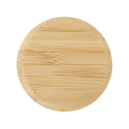 Стеклянная бутылка для воды Porto объемом 500 мл с силиконовой ручкой и бамбуковой крышкой - Прозрачный