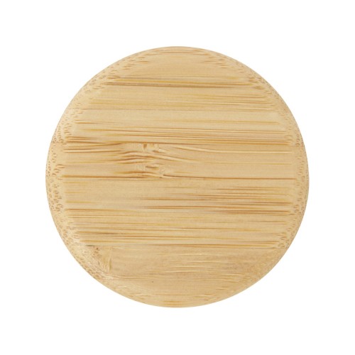 Стеклянная бутылка для воды Porto объемом 500 мл с силиконовой ручкой и бамбуковой крышкой - Прозрачный