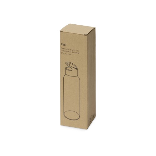Стеклянная бутылка  "Fial", 500 мл, красный