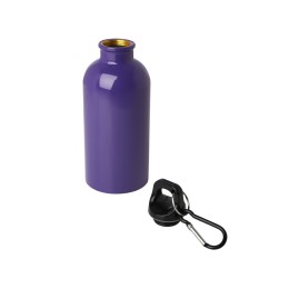 Одностенная бутылка для воды с карабином Oregon, изготовленная из нержавеющей стали, сертифицированной по стандарту RCS, объемом 400 мл - Пурпурный