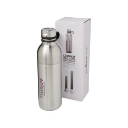 Медная спортивная бутылка с вакуумной изоляцией Koln объемом 590 мл, серебристый