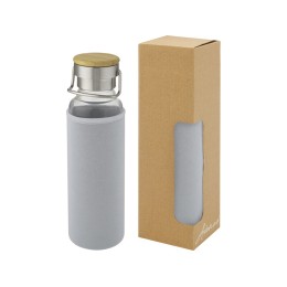 Thor, стеклянная бутылка объемом 660 мл с неопреновым чехлом, серый