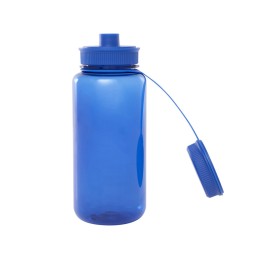 Спортивная бутылка Ryder из переработанного ПЭТ-пластика объемом 900 мл с многофункциональной крышкой, сертифицированная RCS - Ярко-синий