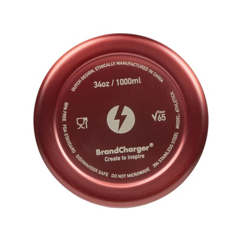 Бутылка для воды «Athletica», 1000 мл, нержавеющая сталь, красный