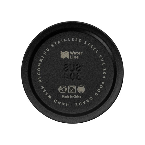 Бутылка для воды "Hike" Waterline, нерж сталь, 850 мл, черный