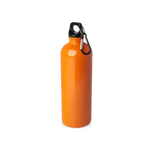 Одностенная бутылка для воды с карабином Oregon, изготовленная из нержавеющей стали, сертифицированной по стандарту RCS, объемом 750 мл - Оранжевый