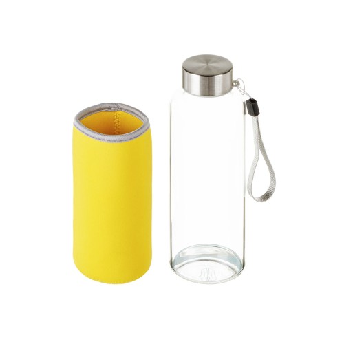 Бутылка для воды "Pure" c чехлом, 420 мл, желтый