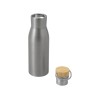 Вакуумная термобутылка с бамбуковой крышкой «Klas», 500 мл, серебристый