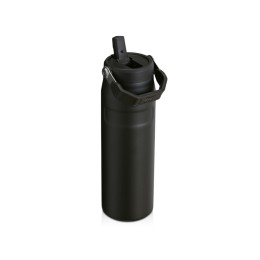 Бутылка для воды объемом 700 мл с откидной трубочкой Stanley IceFlow™ 2.0 - сплошной черный