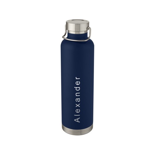 Thor, медная спортивная бутылка объемом 1 л с вакуумной изоляцией, синий