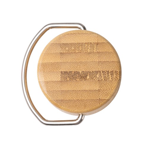 Термобутылка «Нобук» из переработанной нержавеющей стали, с бамбуковой крышкой, королевский синий