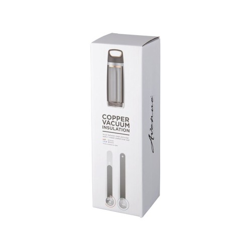 Спортивная медная бутылка с вакуумной изоляцией Valhalla объемом 600 мл, черный