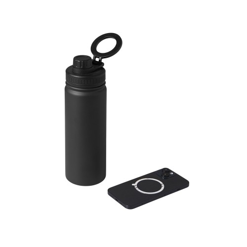 Вакуумная термобутылка с magsafe-держателем "INSIDER", 600 мл, черный