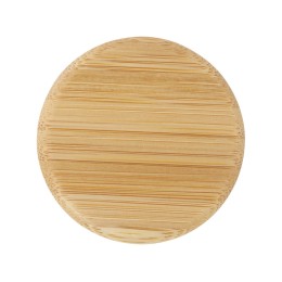 Lume бутылка из матового содово-известкового стекла объемом 500 мл с бамбуковой крышкой - Серый