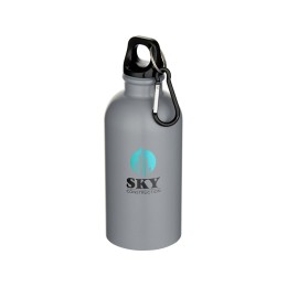 Oregon одностенная бутылка для воды с карабином, изготовленная из нержавеющей стали, сертифицированной по стандарту RCS, объемом 400 мл - Серый
