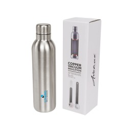 Спортивная бутылка Thor с вакуумной изоляцией объемом 510 мл, серебристый