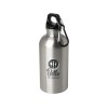 Одностенная бутылка для воды с карабином Oregon, изготовленная из нержавеющей стали, сертифицированной по стандарту RCS, объемом 400 мл - Серебряный