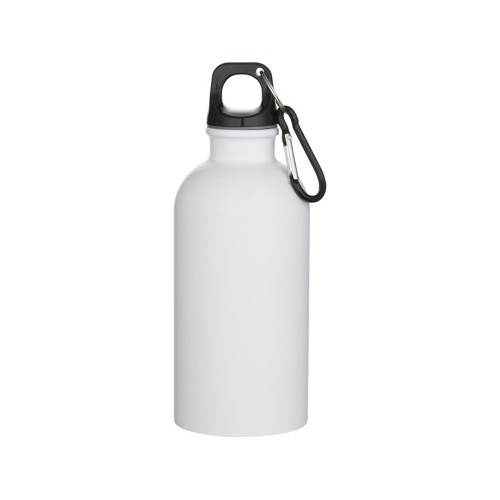 Oregon одностенная бутылка для воды с карабином, изготовленная из нержавеющей стали, сертифицированной по стандарту RCS, объемом 400 мл - Белый