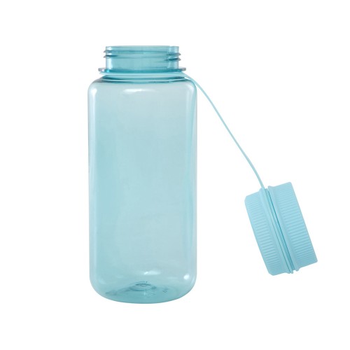 Спортивная бутылка Ryder из переработанного ПЭТ-пластика объемом 900 мл с многофункциональной крышкой, сертифицированная RCS - Бирюзовый