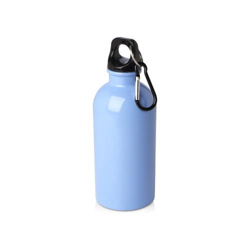 Одностенная бутылка для воды с карабином Oregon, изготовленная из нержавеющей стали, сертифицированной по стандарту RCS, объемом 400 мл - Cloud Blue