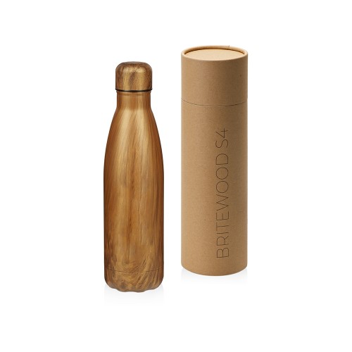 Вакуумная термобутылка «Britewood S4», 500 мл, крафтовый тубус