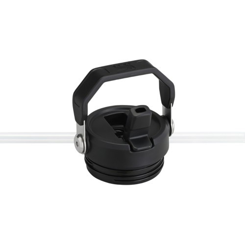 Бутылка для воды объемом 700 мл с откидной трубочкой Stanley IceFlow™ 2.0 - сплошной черный