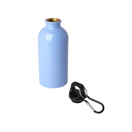 Одностенная бутылка для воды с карабином Oregon, изготовленная из нержавеющей стали, сертифицированной по стандарту RCS, объемом 400 мл - Cloud Blue