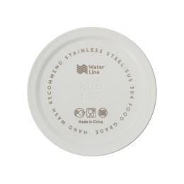 Бутылка для воды «Supply» Waterline, нерж сталь, 850 мл, белый/черный