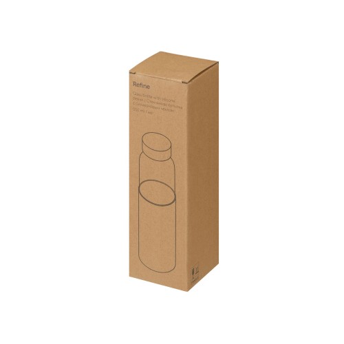 Бутылка для воды стеклянная "Refine", в чехле, 550 мл, синий