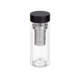 Стеклянная термобутылка "Glassir", 500мл, черный