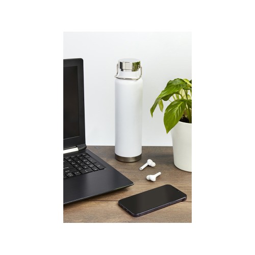 Бутылка для воды с вакуумной изоляцией Thor объемом 650 мл из переработанной нержавеющей стали, сертифицированной по стандарту RCS - Серый