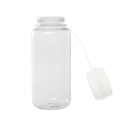 Спортивная бутылка Ryder из переработанного ПЭТ-пластика объемом 900 мл с многофункциональной крышкой, сертифицированная RCS - Белый