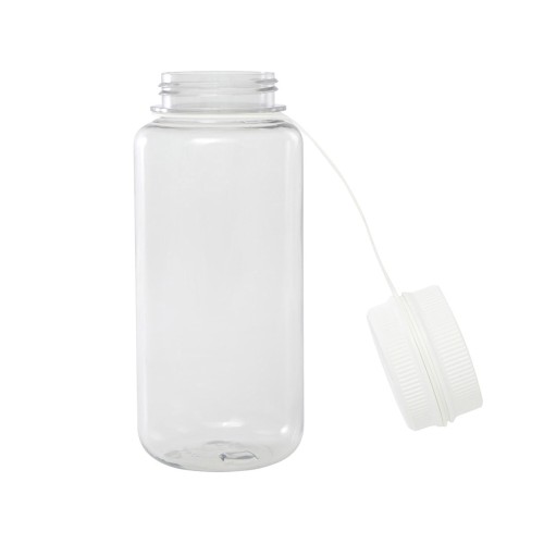 Спортивная бутылка Ryder из переработанного ПЭТ-пластика объемом 900 мл с многофункциональной крышкой, сертифицированная RCS - Белый